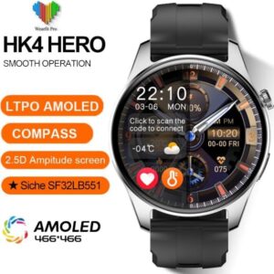HK4Hero Amoled Smartwatch (ChatGPT Supported) – Black Color