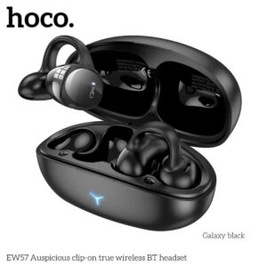 HOCO EW57 Clip-On True Wireless Bluetooth Earphone – Black Color