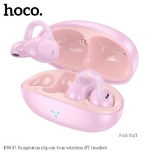 HOCO EW57 Clip-On True Wireless Bluetooth Earphone – Pink Color