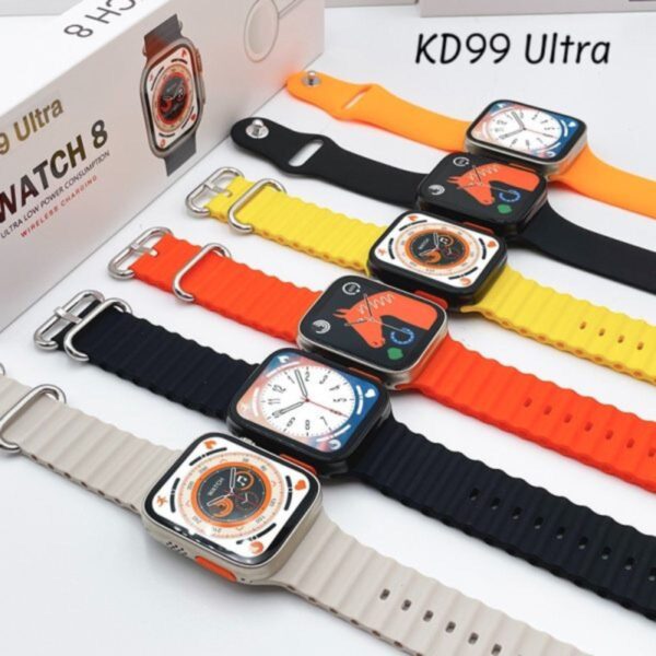 KD99 Ultra Smart Watch With Bluetooth Calling- Black Color