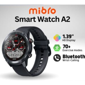 Mibro A2 Calling Smart Watch Sporty Looks Dual Straps – Black
