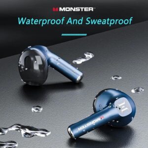 Monster XKT10 Bluetooth Earphones Wireless Headphones – Blue Color
