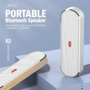 Portable Bluetooth 5.0 Wireless Speaker – Silver Color