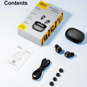 QCY HT07 ANC TWS Earbuds – Black Color
