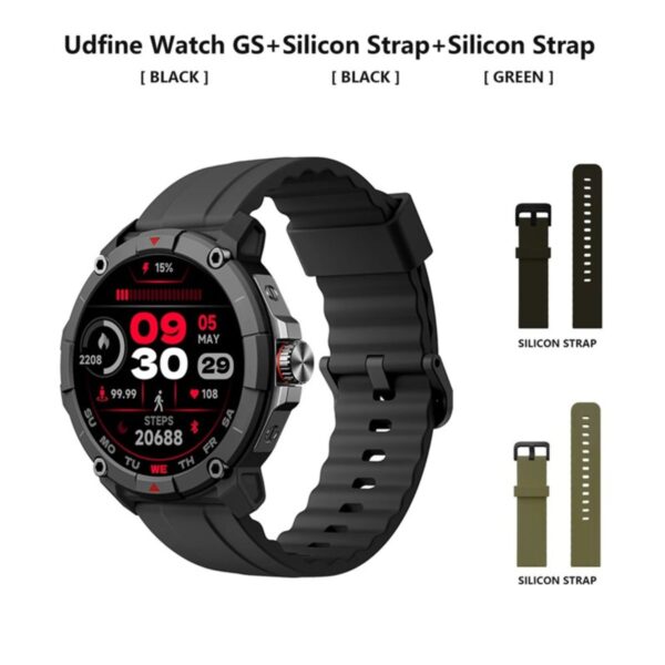 Smartwatch Double Straps – Black Color