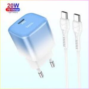 Hoco C101A PD 20W Fast Mini Travel Charger Adapter With Type C To Type C Cable