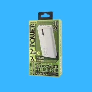 Remax RPP-296 20000mah Fast Charging Power Bank – White Color