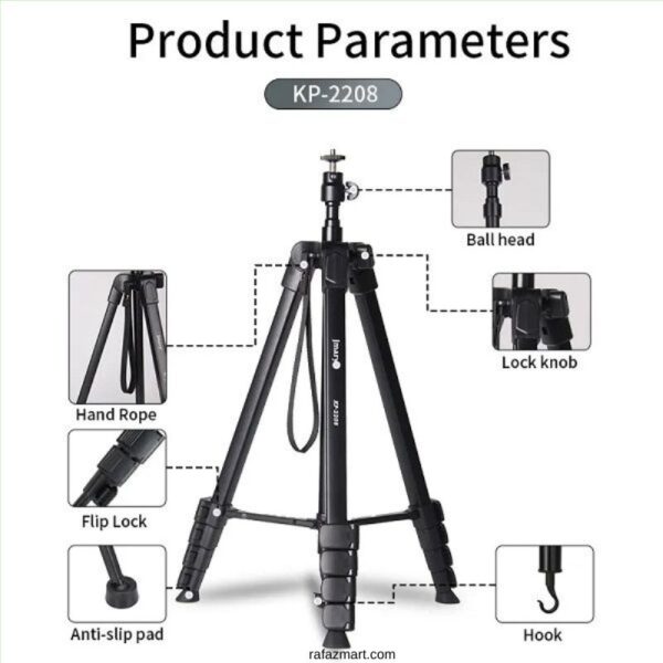 Jmary Tripod KP-2208 Professional Tripod With Mobile Holder