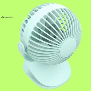 Mini Clip Fan 360 Degree Rotation Rechargeable Fan (WiWu FS03)- Light Green Color