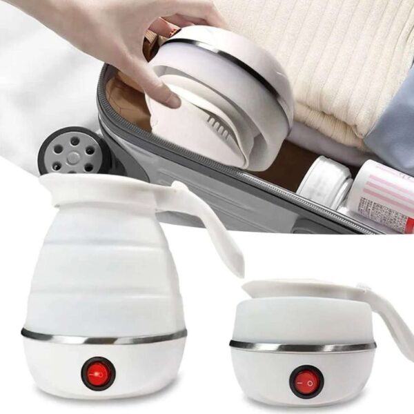 Travel Collapsible Or Foldable Electric Kettle – White Color