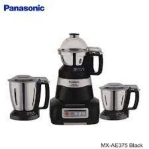 Panasonic MX-AE375 Black 750W Mixer Grinder 3 Jars – Black Color