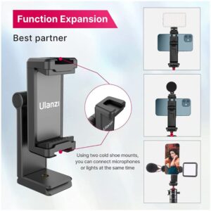 Ulanzi ST-22 360º Rotatable And Tiltable Mobile Holder Only With Double Cold Shoe Mount