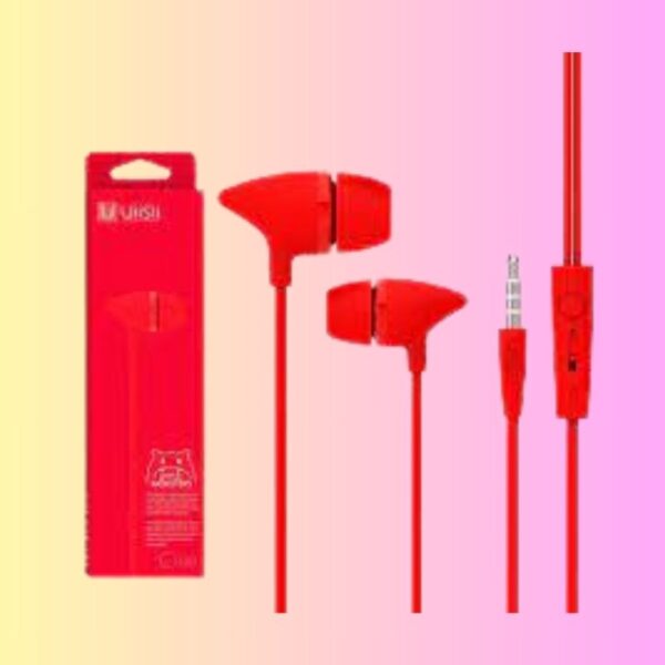 UiiSii C100 Earphone – Red Color