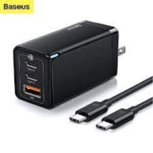 BASEUS GaN3 Pro Fast Charger 65W With Type-C + USB A (CCGAN65E3)