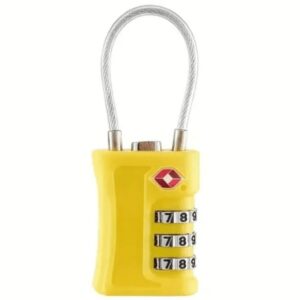 COTECi TSA Customs Code 3 Digit Combination Lock – Yellow Color