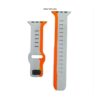 Dual Color 42mm-44mm-45mm-49mm Soft Silicone Watch Straps- Orange Gray