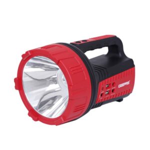 Geepas Rechargeable 3W LED Search Light A reliable solution for dark environments. Featuring powerful COB LEDs and a lantern mode, it offers versatile illumination. With a durable design and long-