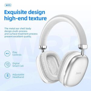 Hoco W35 Max Wireless Headphone- Silver Color