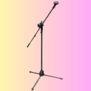 Microphone Floor Stand With Adjustable Two Microphone Holder (LW-38)
