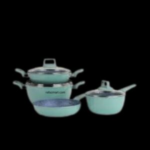 Kiam Die-Casting 7 Set Non-Stick Pan Ceramic Coated-Blue Color