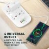 LDNIO SC4407 Power Socket 4 USB Charger With Power Extension Cord