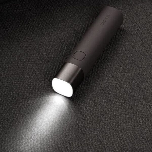 Xiaomi SOLOVE X3S Rechargeable Flashlight & 3000mAh Power Bank- Black Color