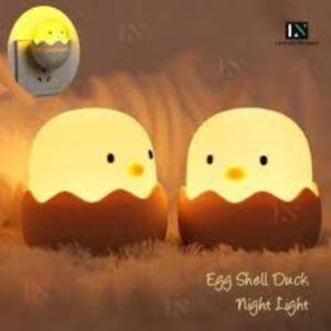 Yellow Duck With Egg Shape Led Night Light