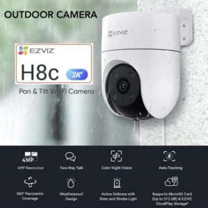 Ezviz H8c 2K Night Vision 360 Degree Outdoor Camera